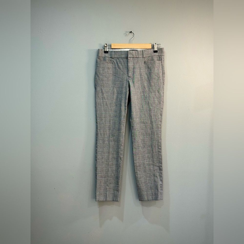 SALE! Gray Banana Republic Sloan Plaid Trousers Size 2 EUC